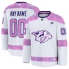 Dresovi Nashville Predators 2024-25 Fanatics Hockey Fights Cancer Practice Custom Bijela - Muške Dresovi Nashville Predators 2024-25 Fanatics Hockey Fights Cancer Practice Custom Bijela - Muške